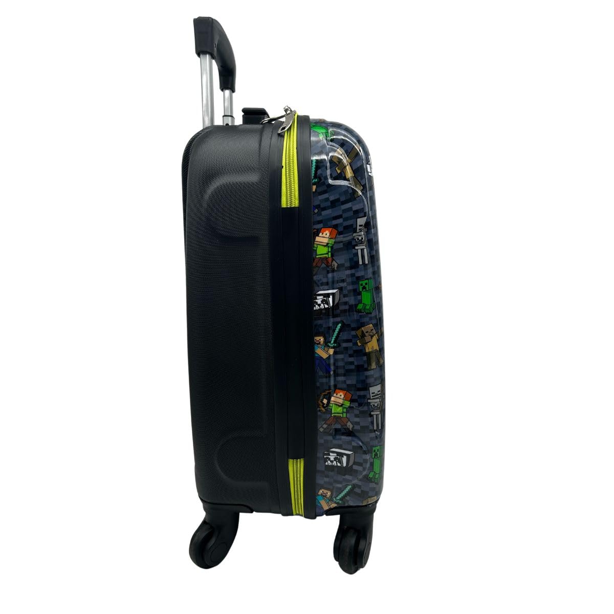 MINECRAFT Valise cabine - 4 roues pivotantes et multidirectionnelles - Roues doubles personnalisées - Valise rigide très résistante avec poignée extensible - 50 x 33 x 20 cm, multicolore, 50 x 33 x 20