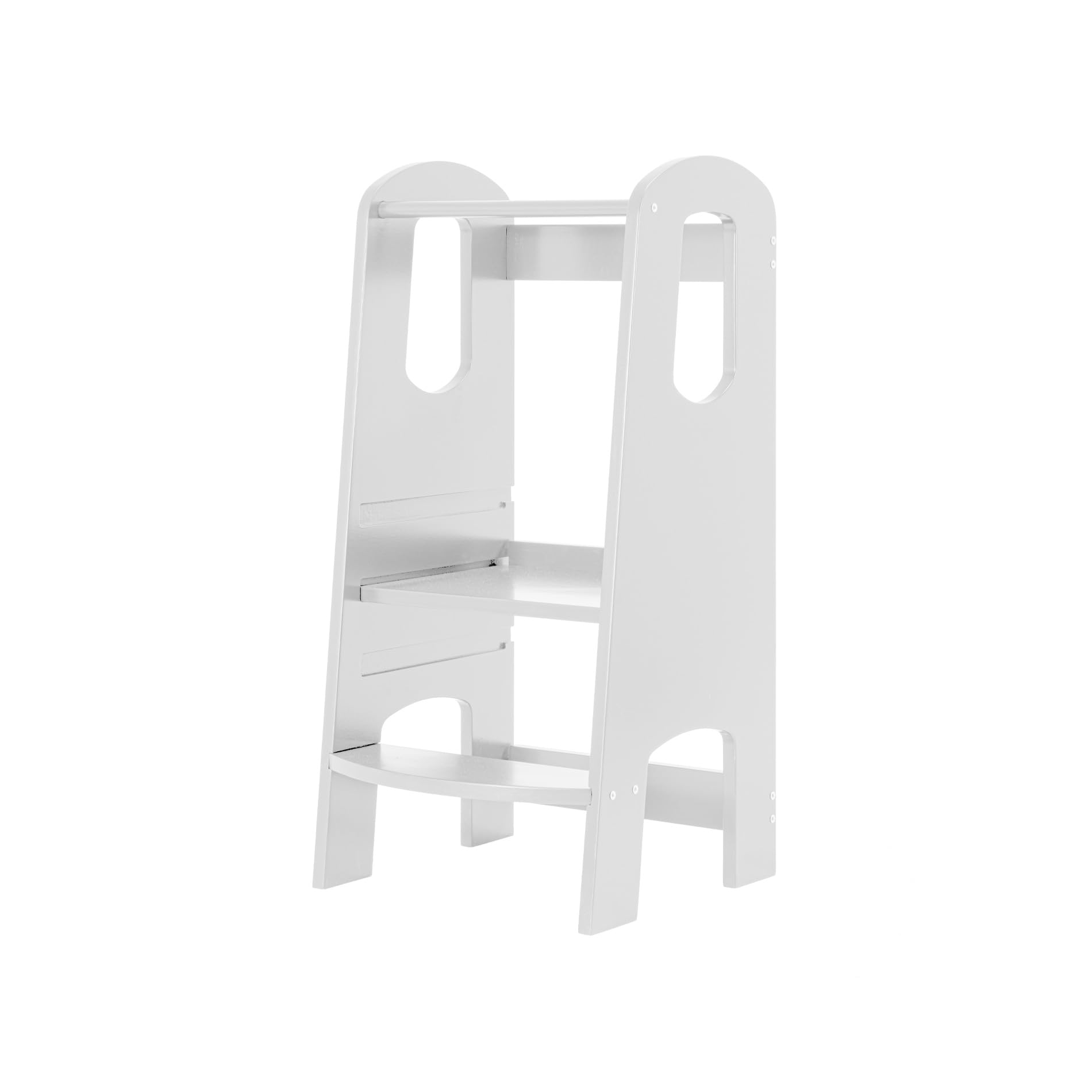 Rebecca Mobili Torre Montessori, Torre de Aprendizaje, MDF, Blanco, Adecuada de 18 a 36 Meses, Ajustable en 3 Posiciones, Robusta - Medidas AxAnxFon: 86 x 41 x 38 cm - Art. RE7127