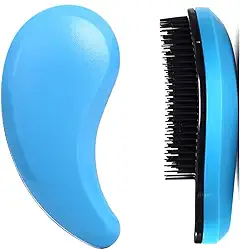 Escova pequena para cães - Ferramenta de cuidados para pelúcia, Yorkies, maltês, Shih Tzu, Chihuahua - Escova de pelo para filhotes (azul)