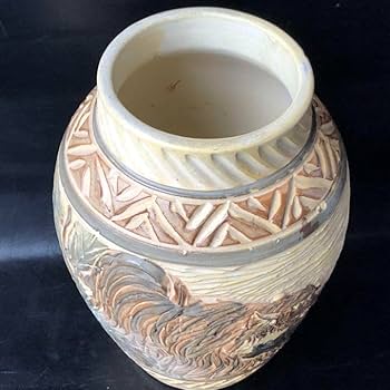 人間国宝級◆蔵から凄い迫力のある虎の壺が出てきた、壺、花瓶、花道具、茶道具 人間国宝級◇蔵から凄い迫力のある虎の壺が出てきた、壺、花瓶、花道具