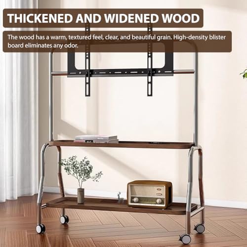 Carrito móvil para TV con ruedas, soporte ajustable para 43-75" miniatura 5