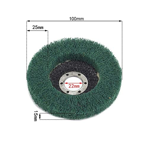 Geieold 5 StüCke Nylon Faser Flap Rad Polieren Polier Scheibe Scheuer Schwamm Schleif Scheibe für Schleifer für Metall Polierer