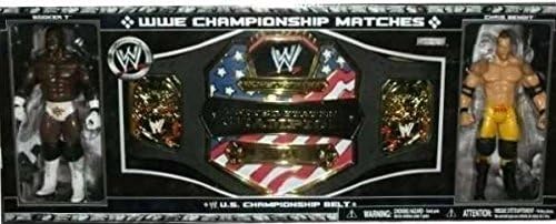 World Wrestling Entertainment WWE Championship Matches Booker T & Chris Benoit United States Champion Match Action Figure and Belt Set