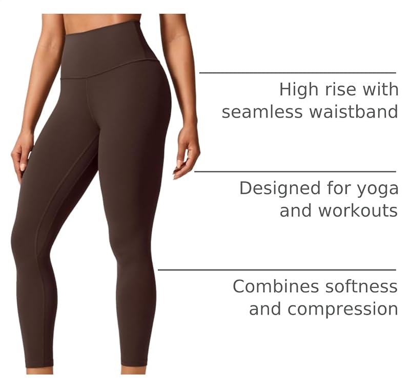 CRZ YOGA Butterlift Leggings 25" Hot Fudge Brown Small image 4