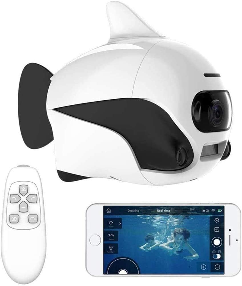 Amazon Co Jp Biki 水中ドローン 水中ワイヤレスリモートコントロール 4k Hdカメラ付き Wifi接続バイオニックデザイン魚ロボットペットペットプール湖 家電 カメラ
