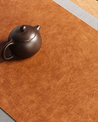 Nappes et sets de table en cuir imperméables tapis de café 80x33cm faciles à nettoyer - 4