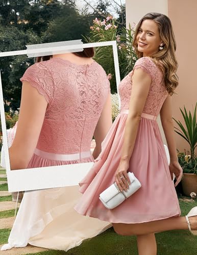 Wedtrend Women's Bridesmaid Dresses Short Prom Dress Ruffle Semi Formal Cocktail Dresses Floral Homecoming Dress4