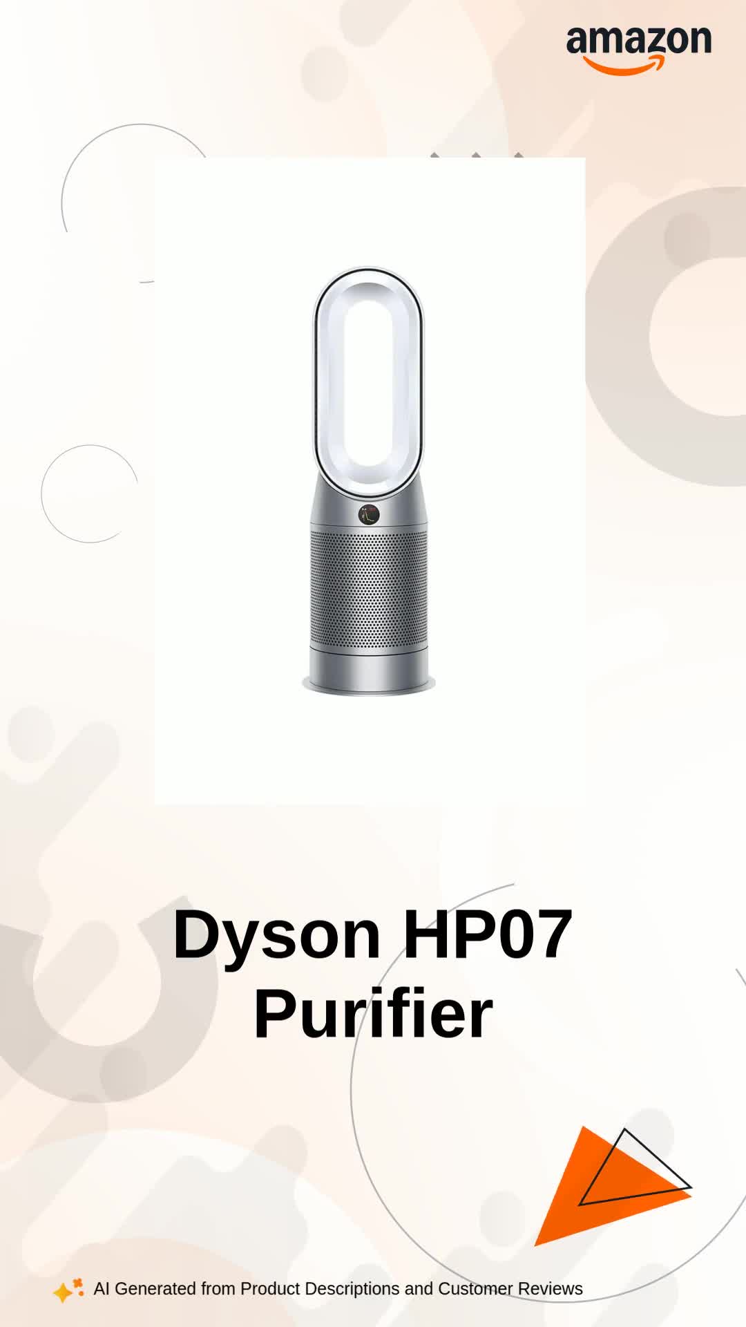 Dyson Purifier Hot+Cool Air Purifier with heater, HEPA+Activated