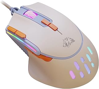 ZIYOU LANG M2 RGB Wired Gaming Mouse, Computer PC Gaming Mice USB Esports Mouse RGB Backlight, Adjustable 12800 DPI, 9 Programmable Button, Ergonomic Ultralight Honeycomb Mouse for PS4/PC/Laptop/Mac