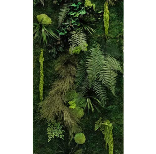 Mur Végétal stabilisé Intérieur JUNGLE Personnalisable - Kit DIY Facile avec Plantes Stabilisées Naturelles Sans Entretien - Décoration Murale Durable et Unique pour Salon, Bureau - Fabriqué en France