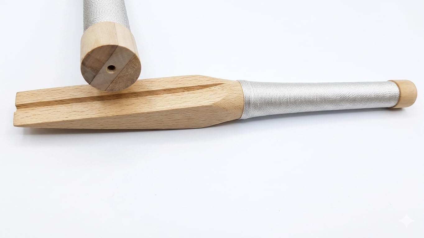 Tiger Cricket Bat Handle, 3 Chapti Style, Strong Wooden Ply,-image-11