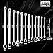 DISEN 12 + 1 pcs Extra Long Ratchet Wrench Set, Metric 8-22mm Double Box End ratcheting wrench set with a Magnetic Pickup Tool, Secret Santa Gifts for Men, Stocking Fillers for Men Christmas Birthday