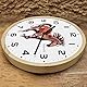 Holzwerk Germany Kinder-Wanduhr Kinder Jungen Mädchen aus Holz lautloses Uhrwerk ohne Ticken tickgeräusche Pferde Tier Uhr lautlos 24,7 cm Durchmesser Braun Weiss mit Pferde Motiv (Braun)
