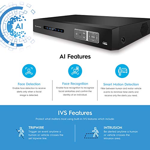 Image of Amcrest 4K UltraHD 16 Channel AI DVR Security Camera System Recorder, 8MP Security DVR for Analog Security Cameras & Amcrest IP Cameras, AI Smart DVR, Pre-Installed 4TB Hard Drive (AMDV5116-4TB)