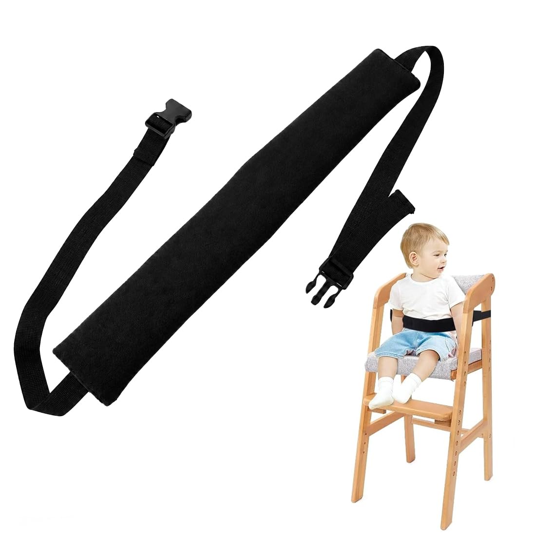 HIYAHB Baby High Chair Safety Strap, Portable Child Seat Harness Belt, Dining Chair Restraint Strap, Travel Feeding Chair Belt for Restaurants, Home Meals, Shopping Trolleys, Baby Feeding Accessory