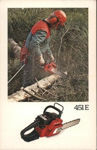 Vintage Jonsereds 451E Chainsaw Advertising Postcard