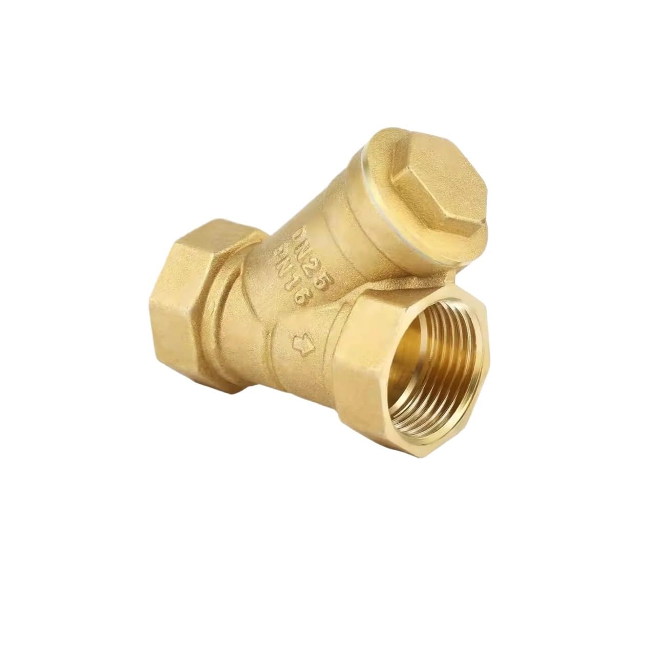 Valvole di sicurezza Valvola di ritegno a Y in ottone da 2 pollici con filettatura femmina, valvola a 3 vie, per filtrare acqua, acqua, ecc. Impurità Valvola di Sovrappressione