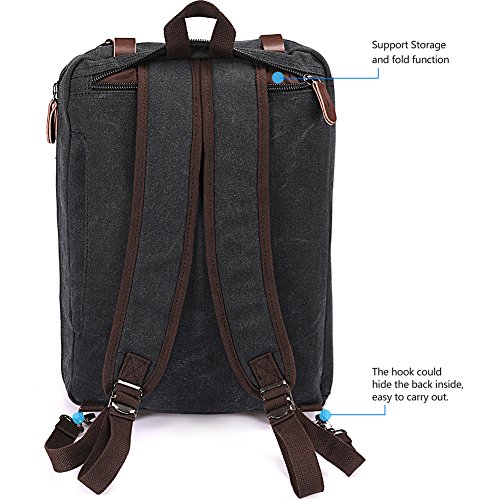 Briefcase for 15.6 Inch Laptop convertible Backpack,Messenger bag Bookbag for College Men - Image 4