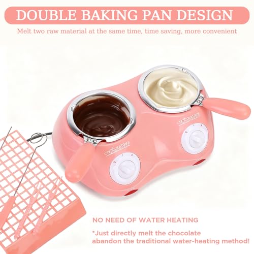 Máquina para derretir chocolate rosa de doble olla eléctrica miniatura 3