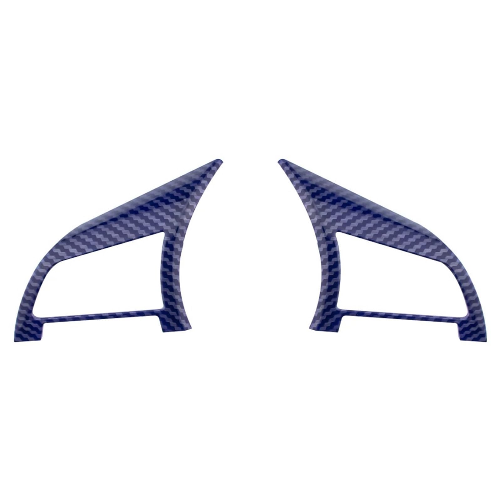 Interior Trim for Nissan for Qashqai J11 for Xtrail T32 for Rogue Car Steering Wheel Panel Cover Trim Sticker Auto Central Inner(2Pc Carbon Blue)