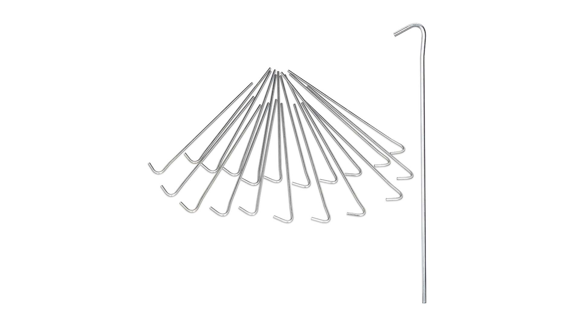 Summit 20 Picchetti In Acciaio Per Terreni Duri – 18 Cm X 3 Mm, Con Custodia Impermeabile