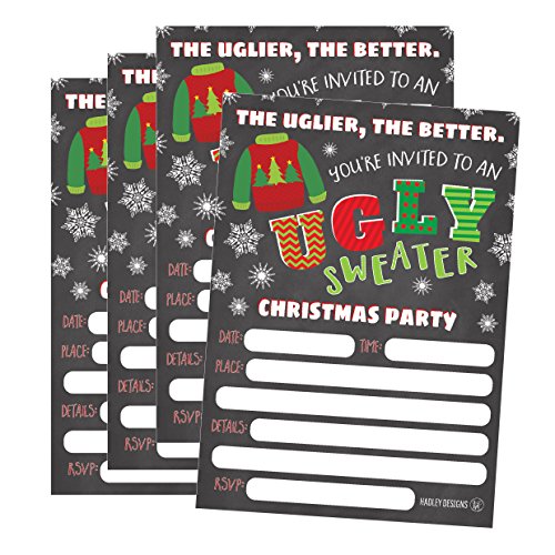 Invitation Noël flocon de neige de 25 cartes pour magique réveillon