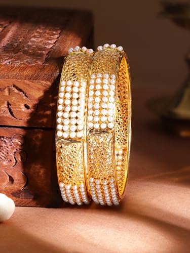 Image of Rubans Bangles Set of 2 Traditional Festive Jewellery Gift for Women & Girls
