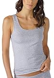 Natürliches Tragegefühl Mey Basics Serie Cotton Pure Damen Tops breiter Träger Grau 42
