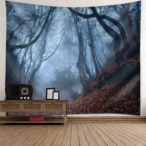 Tapisserie forêt brumeuse 240x220cm pour masquer un mur nu avec élégance