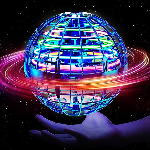 Ivtivfu Flying Orb Ball (Blue) Bring Magic into Reality, Flying Ball Toy, Hover Ball with LED Lights, Cosmic Globe Boomerang Ball with Endless Tricks, Ideal Gifts for Boys and Girls