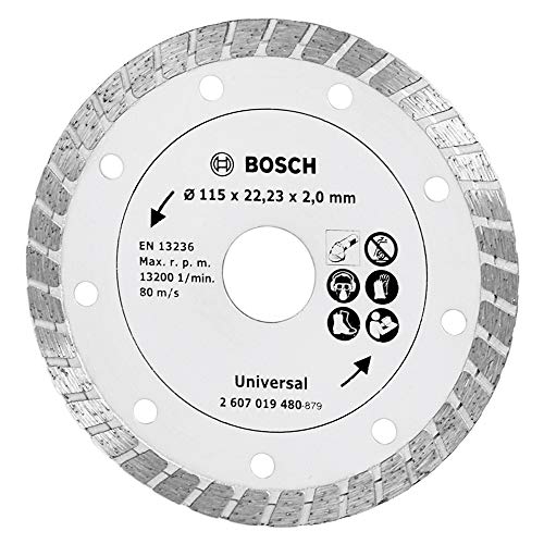Bosch 2607019480 - Disco de diamante para materiales de construcci�n turbo (di�metro de 115 mm)