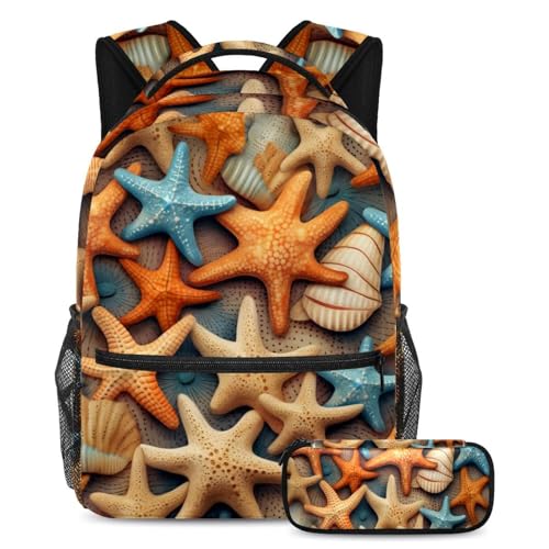 Sac à dos polyvalent 2 pièces étoile de mer 114 grand format pour ordinateur et cours