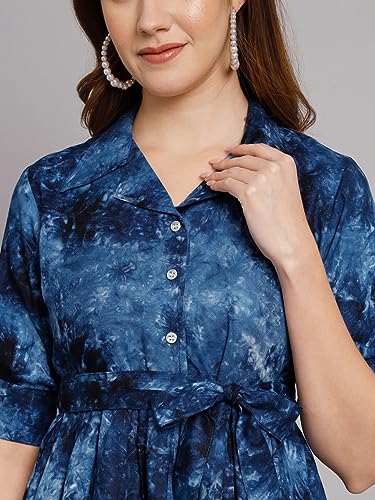 Image of Women's Cotton Regular Fit V Neck Printed Top with Trouser Co-ords Set with Fashion & Elegant Design (1 Top 1 Pant 1 Belt)