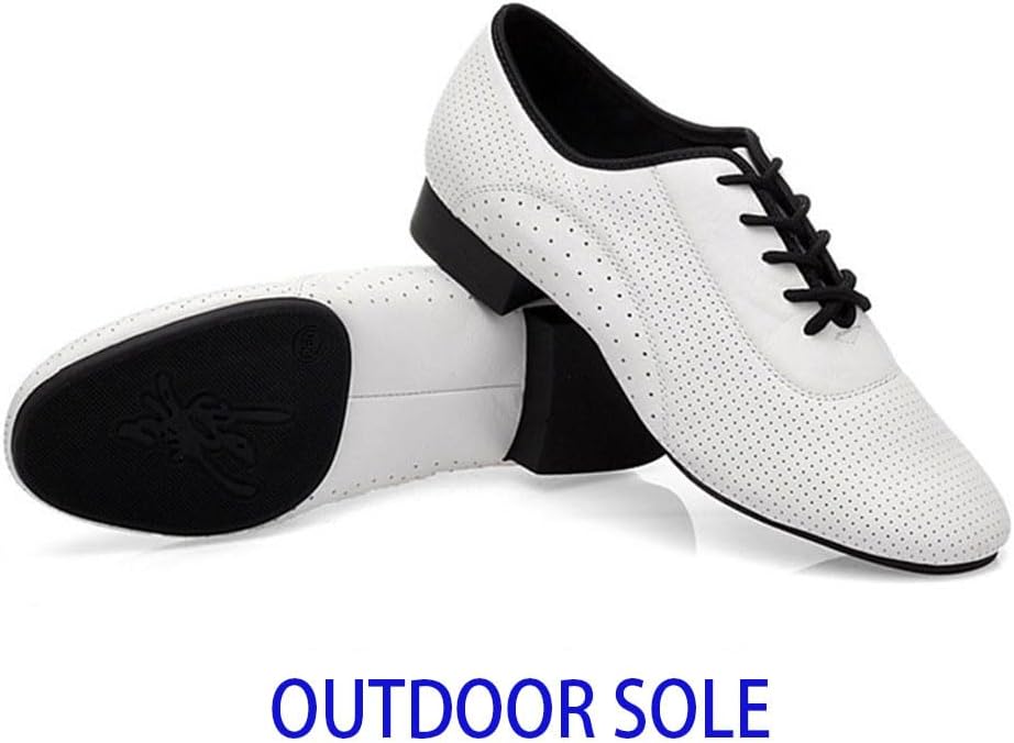 Men 'S Latin Dance Practice Shoes Low Heel Breathable Ballroom Salsa Tango Dance Practice Performance Shoes