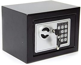 Nestling Coffre-fort électronique antivol de 4,6 l avec 2 clés, coffre-fort ignifuge étanche, boîte de sécurité numérique pour objets de valeur tels que les pistolets à monnaie et l'argent liquide