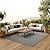 Nourison Positano Indoor-Outdoor Charcoal 8' x 10' Area Rug, Easy Cleaning, Non Shedding, Bed Room, Living Room, Dining Room, Backyard, Deck, Patio (8x10)