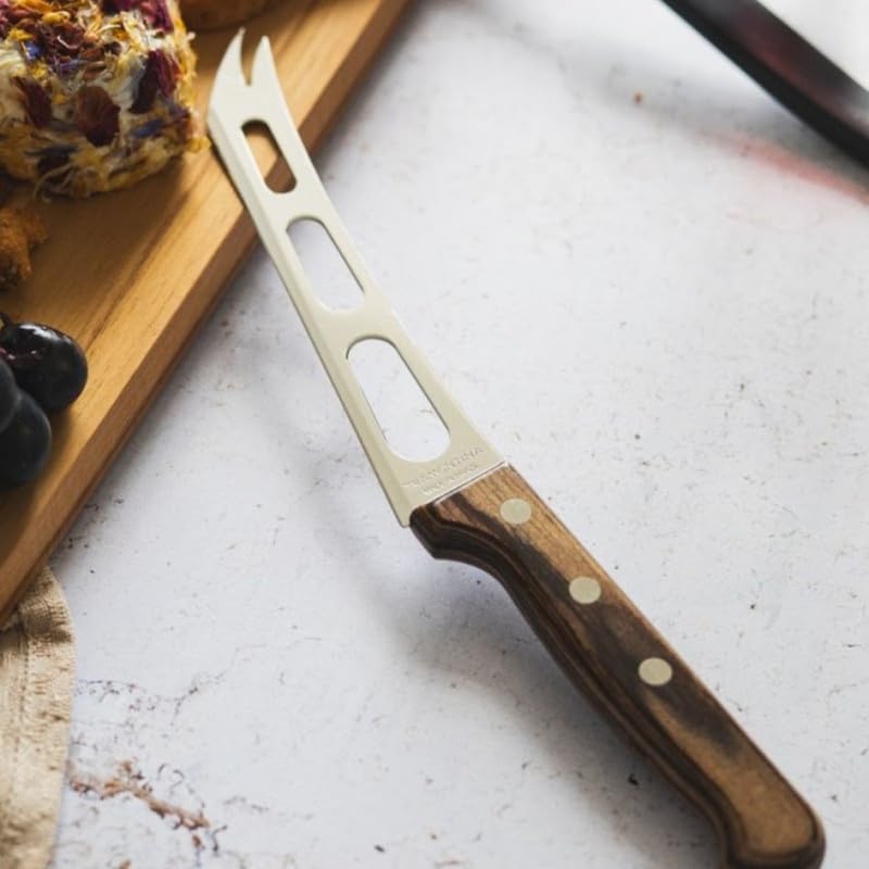 Zassenhaus Coltello da cucina FARMER 14 cm | lama in acciaio con foro | manico in legno di Pakka | con fodero in pelle | per la cucina o come coltello da