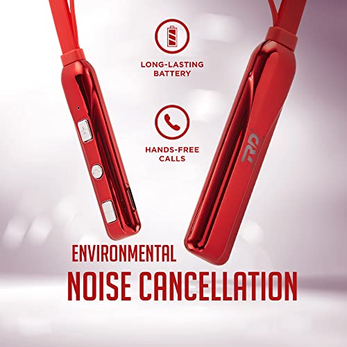 Image of RD M-20 Pro Wireless Bluetooth Stereo Neckband (Red) | 50 Hours Playtime | 10mm Dynamic Drivers | BT v5.12 | IPX4 Water Resistance | Clear Calling with ENC | Ergonomic Fit