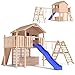Produktbild MAXIMO Spielturm Baumhaus Stelzenhaus Schaukel Kletterturm Rutsche Holz (erweiterter Schaukelanbau)