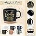 Potchen 18 Pcs Christian Gift Set for Women Men, 13oz Bible Verse Ceramic Coffee Mugs with Leather Journal Pen Inspirational Religious Gifts for Office Coworkers Pastor Church (Bible,Neutral Black)