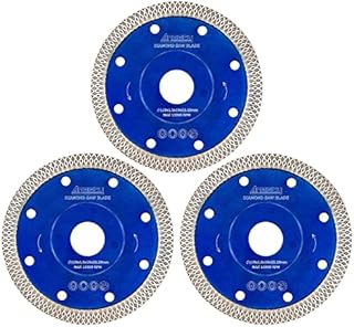Diamond Saw Blade,3Pcs Super Thin Tile Cutting Disc 115mm / 4.5in Porcelain Cutting Blade for Angle Grinder Tile Saw Cutting Porcelain Tiles Granite Marble Ceramics (4.5")