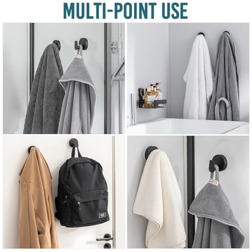 Image of TAILI Suction Cup Hooks for Shower, Removable Towel Hooks for Bathrooms