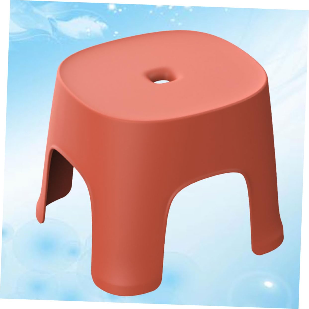 Gatuida Sgabello Piccolo in Pvc Antiscivolo per Bagno e Casa Colore Rosso, Sgabello Affidabile per Ragazzo Ragazza e Famiglia per Doccia e Spogliatoio