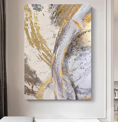 Lignes de luxe abstraites légères peintes main pour sublimer votre intérieur - 3