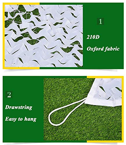 Tarnnetz Bundeswehr, Jagd Tarnung Netz - (2 × 3 M) Weiß Militär Tarnung Leichtes Waldnetz Camping Jagd Sport Jalousien… – Bild 4