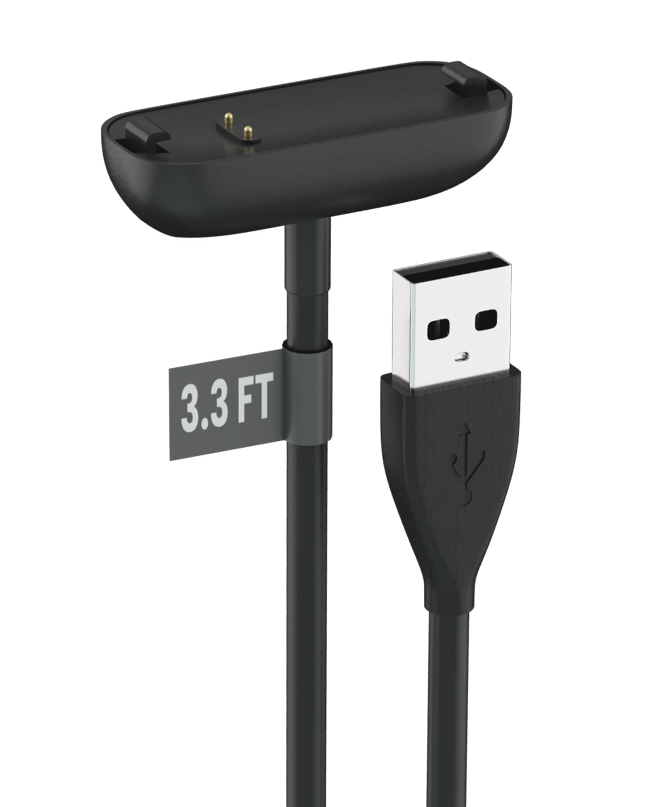 Dismau Charger for Fitbit Inspire 2 & Ace 3 Charging Replacement Fitbit Charger for Inspire 2 Ace 3 USB Charging Cable Dock Stand [1m/3.3ft]