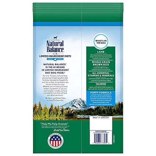 Natural Balance L.I.D. Dry Dog Food, Lamb & Rice, 4 lbs - Image 5