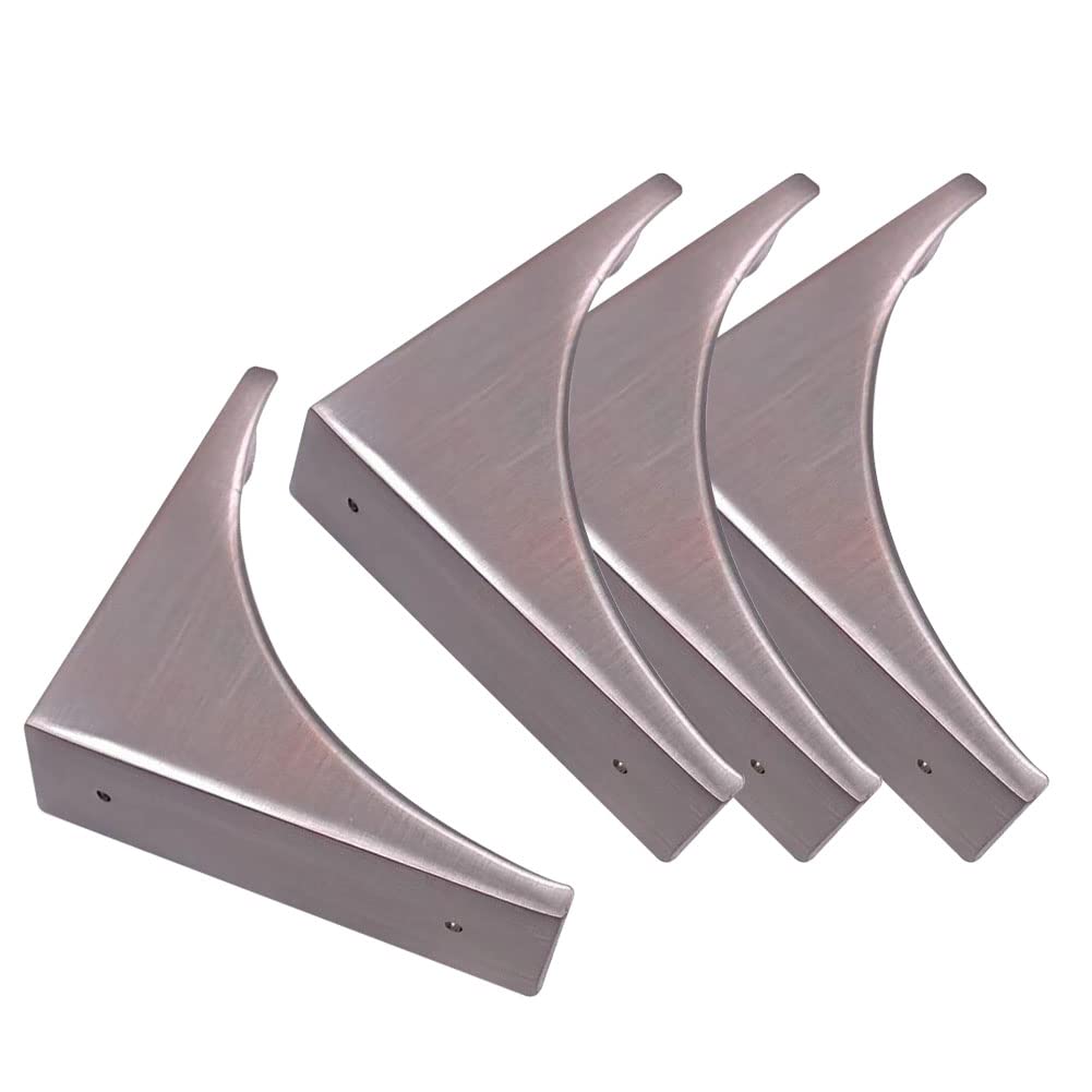 Sutfmwe Corner Guards - Metal Table Corner Protector, Silver Decorative Corner Brackets and Corner Guards for Wood Box, Desks, Wooden Frame, Doors
