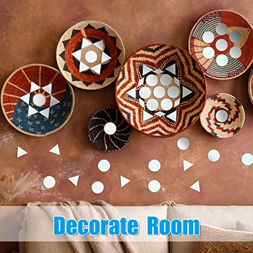 Sintuff 500 Pcs Mini Glass Mirror Tiles Round Square Teardrop Triangle Rhombus Mirror Mosaic Tiles Small Mirrors For Crafts Bulk Mirror Pieces For Crafts For Diy Home Wall Door Decorations, 5 Shapes #TOP5