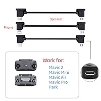 Vista 7 de cablecc 3 unids/set controlador remoto cable de datos tipo C y micro y micro USB para Mavic Pro Platinum Mavic Park RC Accesorios